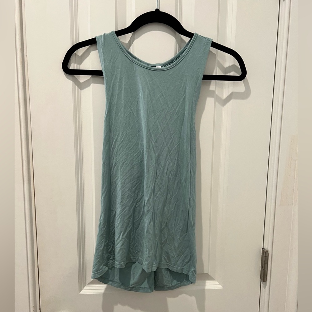 Blue Crossback Workout Top